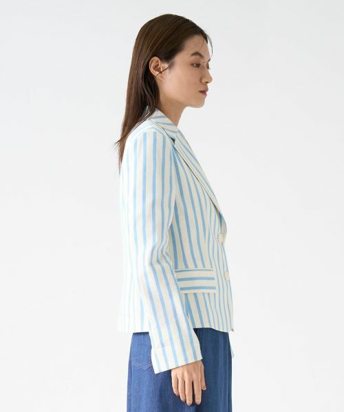 LANVIN COLLECTION / ランバン コレクション テーラードジャケット | ストライプジャケット | 詳細4