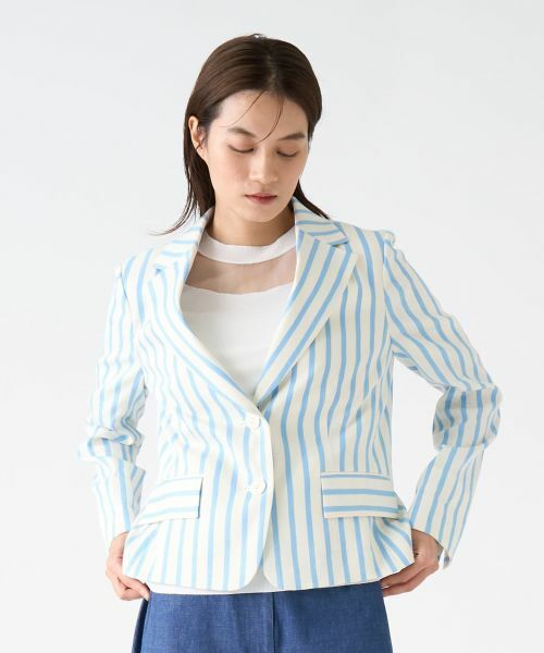 LANVIN COLLECTION / ランバン コレクション テーラードジャケット | ストライプジャケット | 詳細5