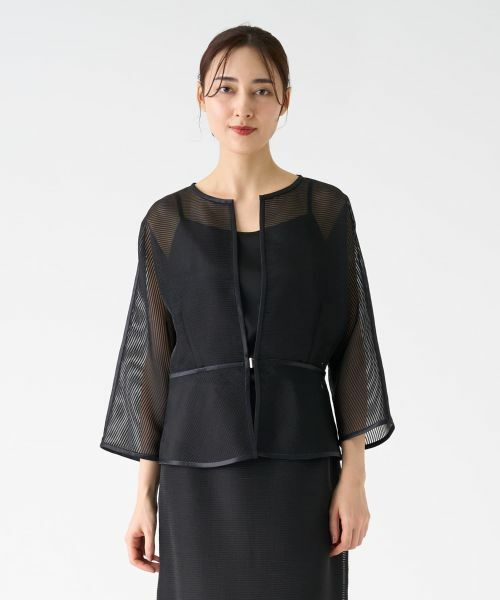 LANVIN COLLECTION / ランバン コレクション テーラードジャケット | シアーボーダージャケット | 詳細5