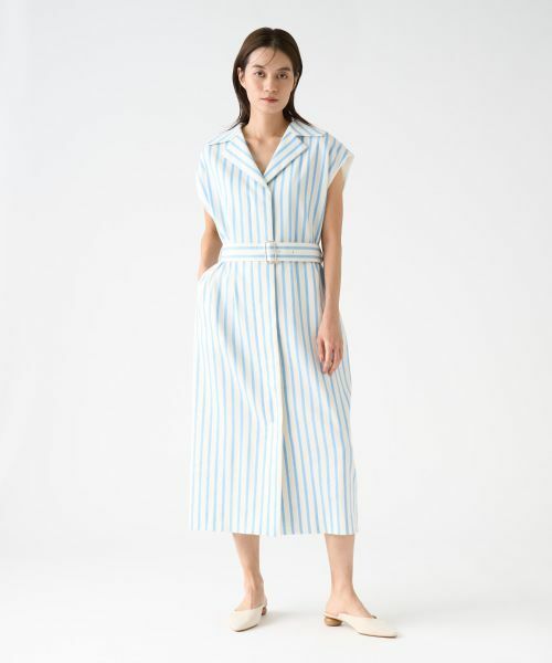 LANVIN COLLECTION / ランバン コレクション ドレス | ストライプシャツワンピース | 詳細1