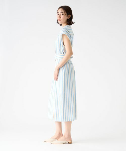 LANVIN COLLECTION / ランバン コレクション ドレス | ストライプシャツワンピース | 詳細2