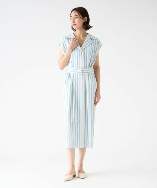 LANVIN COLLECTION / ランバン コレクション ドレス | ストライプシャツワンピース | 詳細5