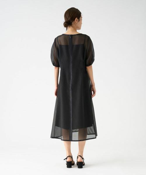 LANVIN COLLECTION / ランバン コレクション ドレス | シアーボーダーワンピース | 詳細3