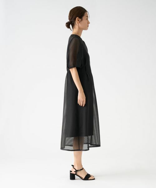 LANVIN COLLECTION / ランバン コレクション ドレス | シアーボーダーワンピース | 詳細4