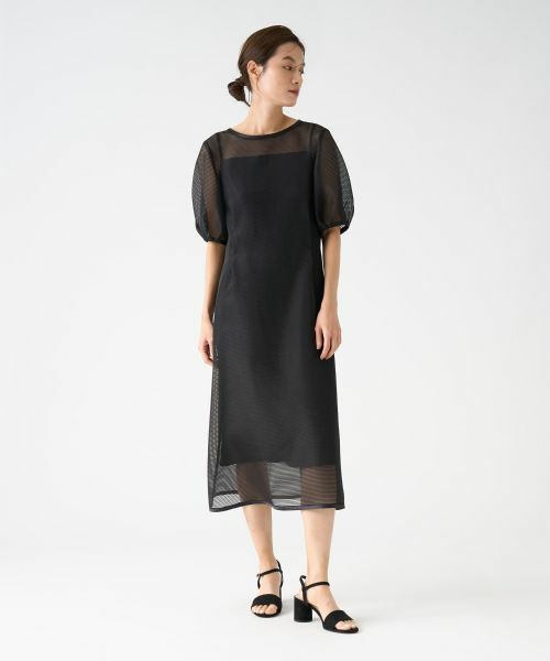 LANVIN COLLECTION / ランバン コレクション ドレス | シアーボーダーワンピース | 詳細5