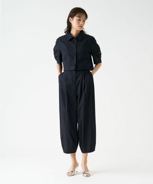 LANVIN COLLECTION / ランバン コレクション その他パンツ | コクーンシルエットコットンパンツ | 詳細6