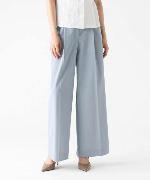 LANVIN COLLECTION / ランバン コレクション その他パンツ | センタープレスワイドパンツ | 詳細1