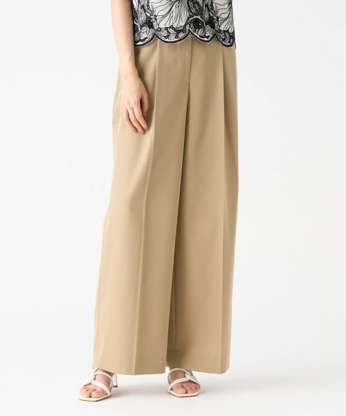 LANVIN COLLECTION / ランバン コレクション その他パンツ | センタープレスワイドパンツ | 詳細11