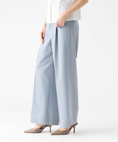 LANVIN COLLECTION / ランバン コレクション その他パンツ | センタープレスワイドパンツ | 詳細2