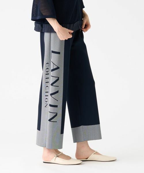 LANVIN COLLECTION / ランバン コレクション その他パンツ | ミラノリブロゴニットパンツ | 詳細11