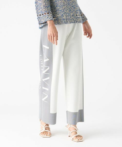 LANVIN COLLECTION / ランバン コレクション その他パンツ | ミラノリブロゴニットパンツ | 詳細5