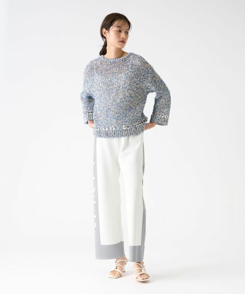 LANVIN COLLECTION / ランバン コレクション その他パンツ | ミラノリブロゴニットパンツ | 詳細6