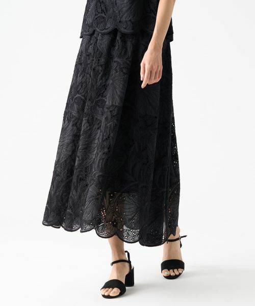 LANVIN COLLECTION / ランバン コレクション ロング・マキシ丈スカート | エンブロイダリースカート | 詳細12