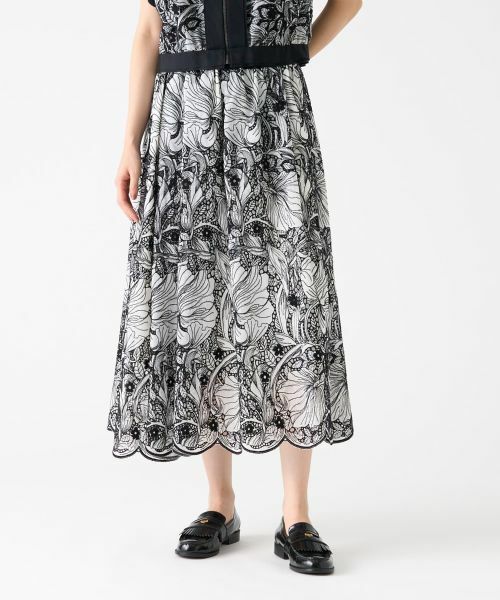 LANVIN COLLECTION / ランバン コレクション ロング・マキシ丈スカート | エンブロイダリースカート | 詳細16