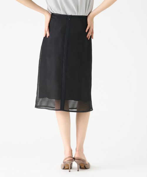 LANVIN COLLECTION / ランバン コレクション ロング・マキシ丈スカート | シアーボーダースカート | 詳細2