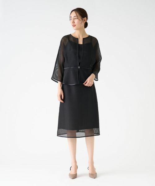 LANVIN COLLECTION / ランバン コレクション ロング・マキシ丈スカート | シアーボーダースカート | 詳細5