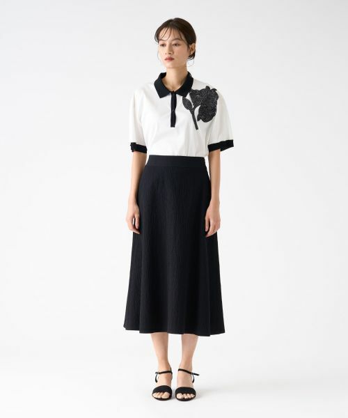 LANVIN COLLECTION / ランバン コレクション ロング・マキシ丈スカート | サッカーストレッチスカート | 詳細4