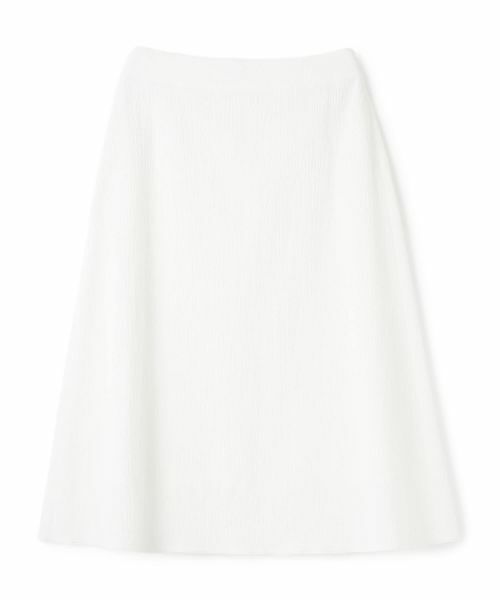 LANVIN COLLECTION / ランバン コレクション ロング・マキシ丈スカート | サッカーストレッチスカート(オフホワイト)