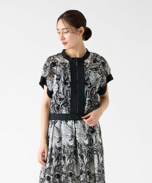 LANVIN COLLECTION / ランバン コレクション シャツ・ブラウス | エンブロイダリージップアップブラウス | 詳細12