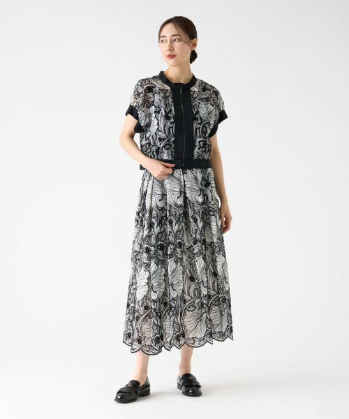 LANVIN COLLECTION / ランバン コレクション シャツ・ブラウス | エンブロイダリージップアップブラウス | 詳細13