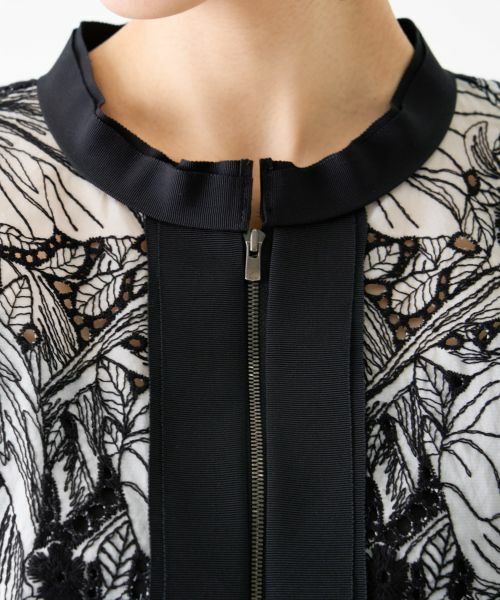 LANVIN COLLECTION / ランバン コレクション シャツ・ブラウス | エンブロイダリージップアップブラウス | 詳細14