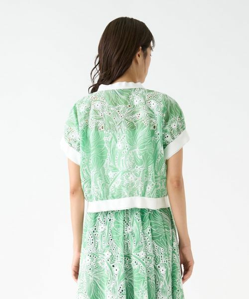 LANVIN COLLECTION / ランバン コレクション シャツ・ブラウス | エンブロイダリージップアップブラウス | 詳細3