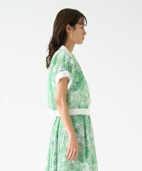 LANVIN COLLECTION / ランバン コレクション シャツ・ブラウス | エンブロイダリージップアップブラウス | 詳細4