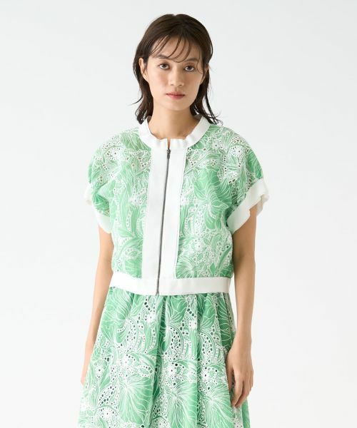 LANVIN COLLECTION / ランバン コレクション シャツ・ブラウス | エンブロイダリージップアップブラウス | 詳細5