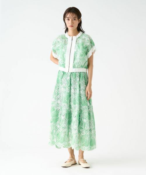 LANVIN COLLECTION / ランバン コレクション シャツ・ブラウス | エンブロイダリージップアップブラウス | 詳細6