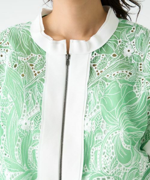 LANVIN COLLECTION / ランバン コレクション シャツ・ブラウス | エンブロイダリージップアップブラウス | 詳細7