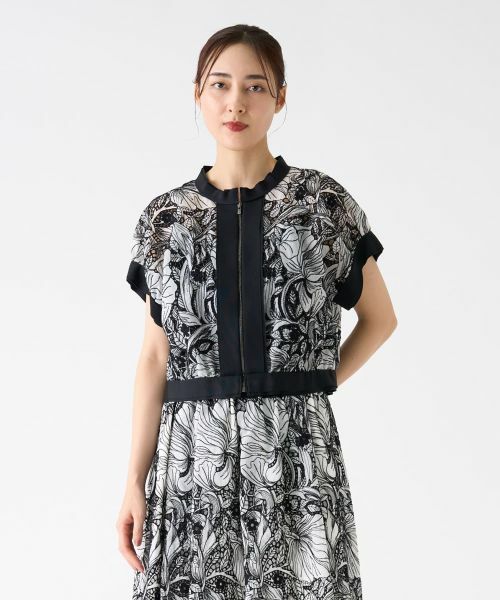 LANVIN COLLECTION / ランバン コレクション シャツ・ブラウス | エンブロイダリージップアップブラウス | 詳細8