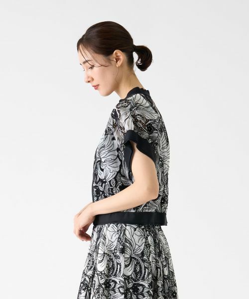 LANVIN COLLECTION / ランバン コレクション シャツ・ブラウス | エンブロイダリージップアップブラウス | 詳細9