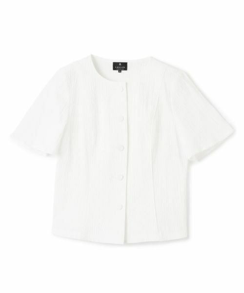 LANVIN COLLECTION / ランバン コレクション シャツ・ブラウス | サッカーストレッチブラウス(オフホワイト)