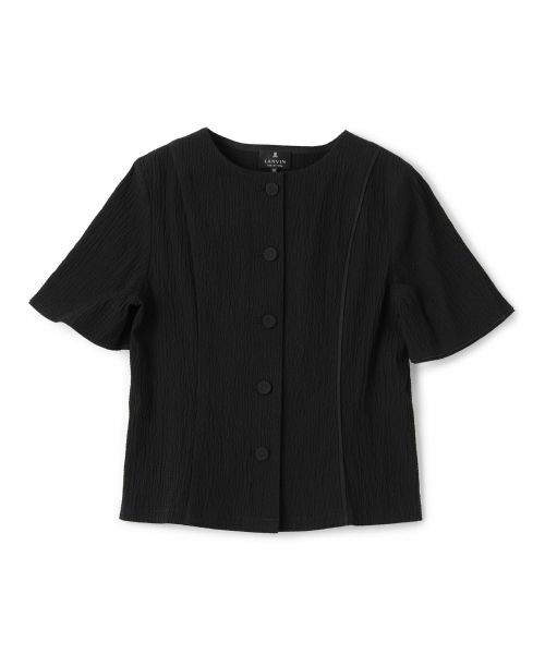 LANVIN COLLECTION / ランバン コレクション シャツ・ブラウス | サッカーストレッチブラウス(ブラック)