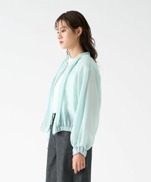 LANVIN COLLECTION / ランバン コレクション シャツ・ブラウス | オーガンジージップアップブラウス | 詳細2