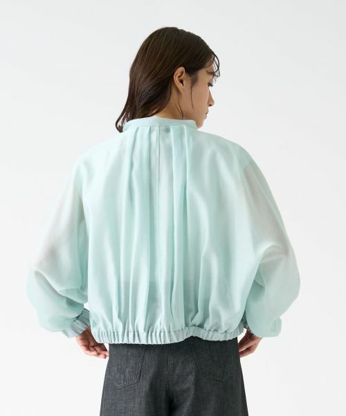 LANVIN COLLECTION / ランバン コレクション シャツ・ブラウス | オーガンジージップアップブラウス | 詳細3