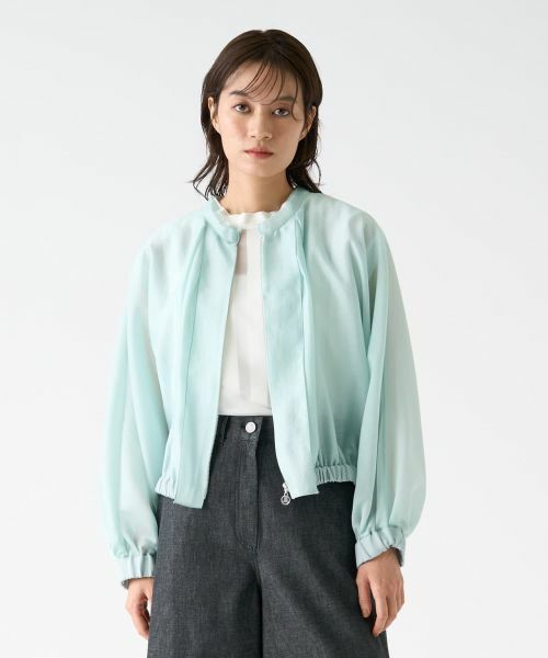 LANVIN COLLECTION / ランバン コレクション シャツ・ブラウス | オーガンジージップアップブラウス | 詳細5