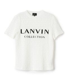 LANVIN COLLECTION / ランバン コレクション カットソー | ラッセルレースロゴカットソー