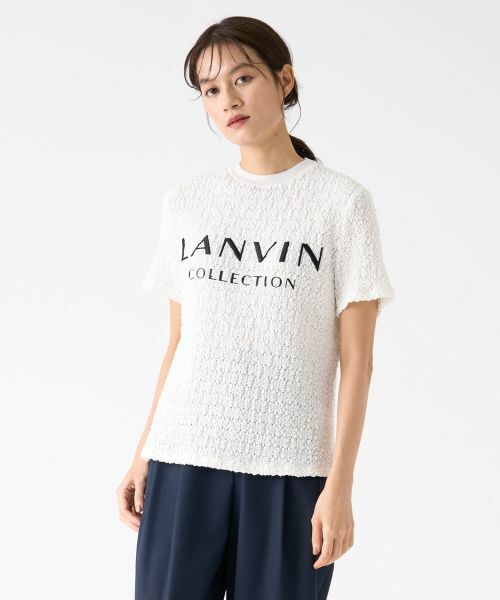 LANVIN COLLECTION / ランバン コレクション カットソー | ラッセルレースロゴカットソー | 詳細1