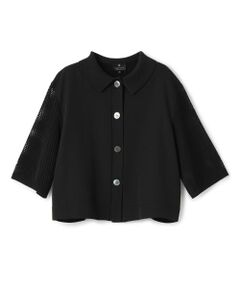 LANVIN COLLECTION / ランバン コレクション カットソー | ニットスリーブサテンシャツ