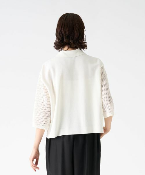 LANVIN COLLECTION / ランバン コレクション カットソー | ニットスリーブサテンシャツ | 詳細3