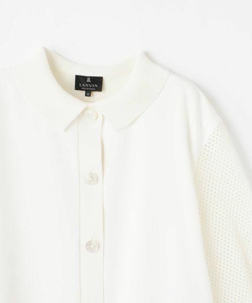 LANVIN COLLECTION / ランバン コレクション カットソー | ニットスリーブサテンシャツ | 詳細9