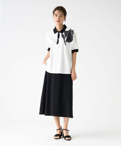 LANVIN COLLECTION / ランバン コレクション カットソー | フラワー刺繍トップス | 詳細6