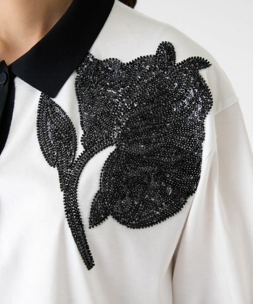 LANVIN COLLECTION / ランバン コレクション カットソー | フラワー刺繍トップス | 詳細7