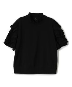 LANVIN COLLECTION / ランバン コレクション カットソー | フリルスリーブドッキングカットソー
