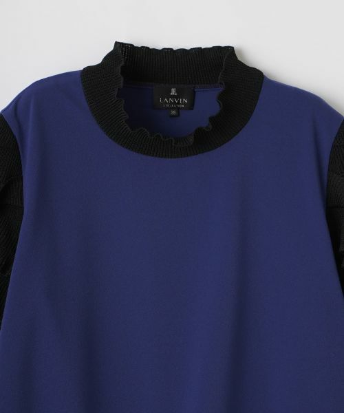 LANVIN COLLECTION / ランバン コレクション カットソー | フリルスリーブドッキングカットソー | 詳細2