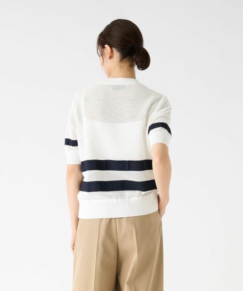 LANVIN COLLECTION / ランバン コレクション ニット・セーター | メッシュボーダーニット | 詳細11