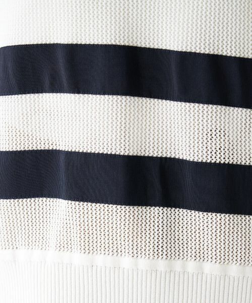 LANVIN COLLECTION / ランバン コレクション ニット・セーター | メッシュボーダーニット | 詳細15