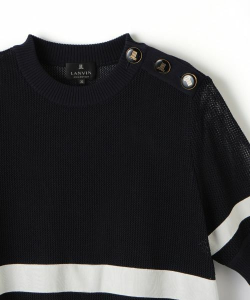LANVIN COLLECTION / ランバン コレクション ニット・セーター | メッシュボーダーニット | 詳細18
