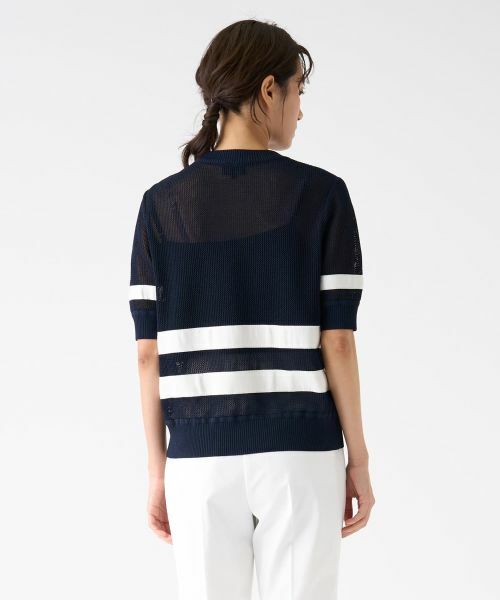 LANVIN COLLECTION / ランバン コレクション ニット・セーター | メッシュボーダーニット | 詳細3